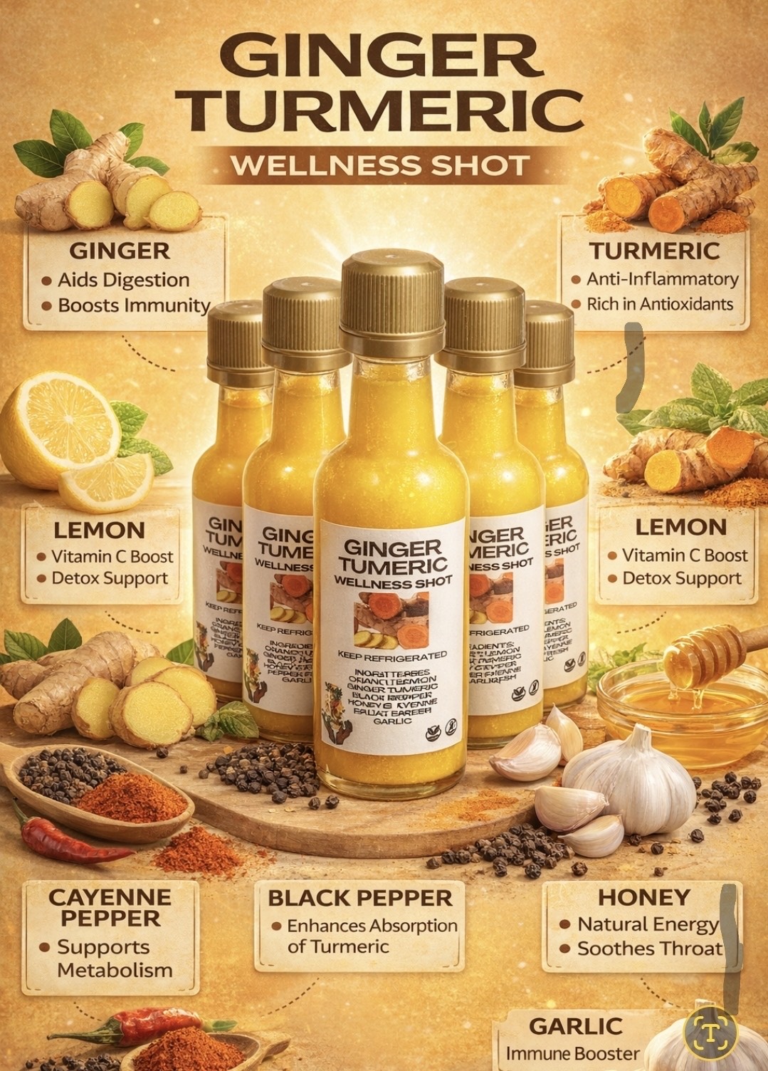 Ginger–Turmeric Wellness Shots 2oz