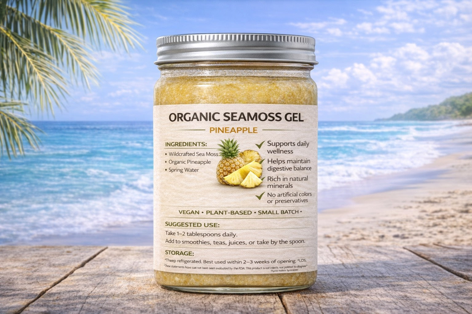 Organic Seamoss Gel Pineapple